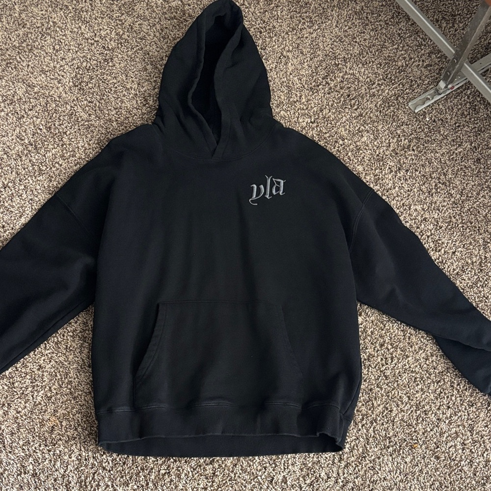 YoungLA Black Hoodie for Men large